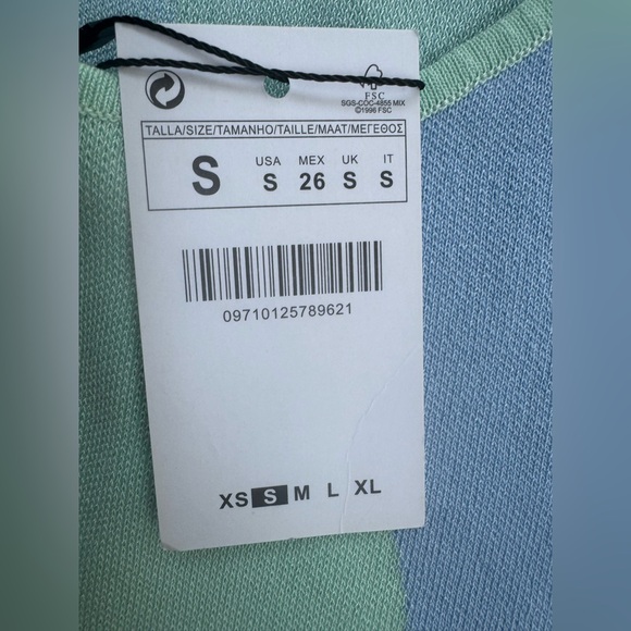 Aachoae Y2K Summer Sleeveless Bright Form-fitting Dress Green & Blue Size S - Picture 8 of 12